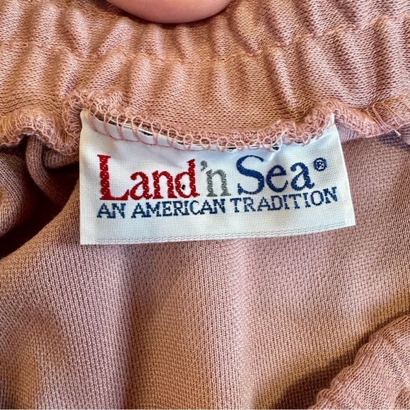 Vintage Land N Sea Chic Mauve Button-Down A-Line Skirt Size 18 Made in USA - Picture 8 of 9